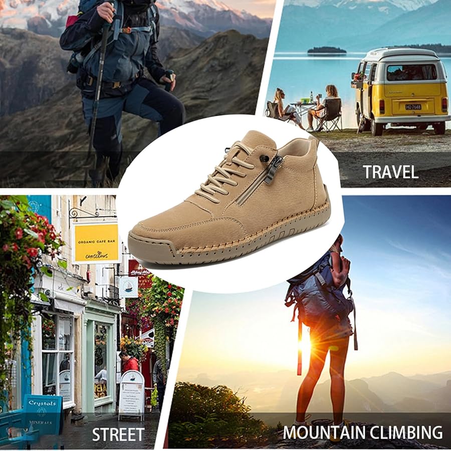 QUEEN HELENA Scarpe Da Ginnastica Con Zip Laterale Sneakers Con - Foto 5