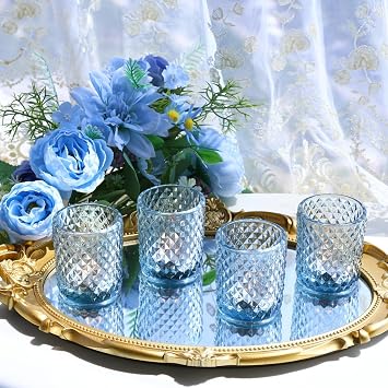 12pcs Tea Light Holders Glass for Table Centerpiece