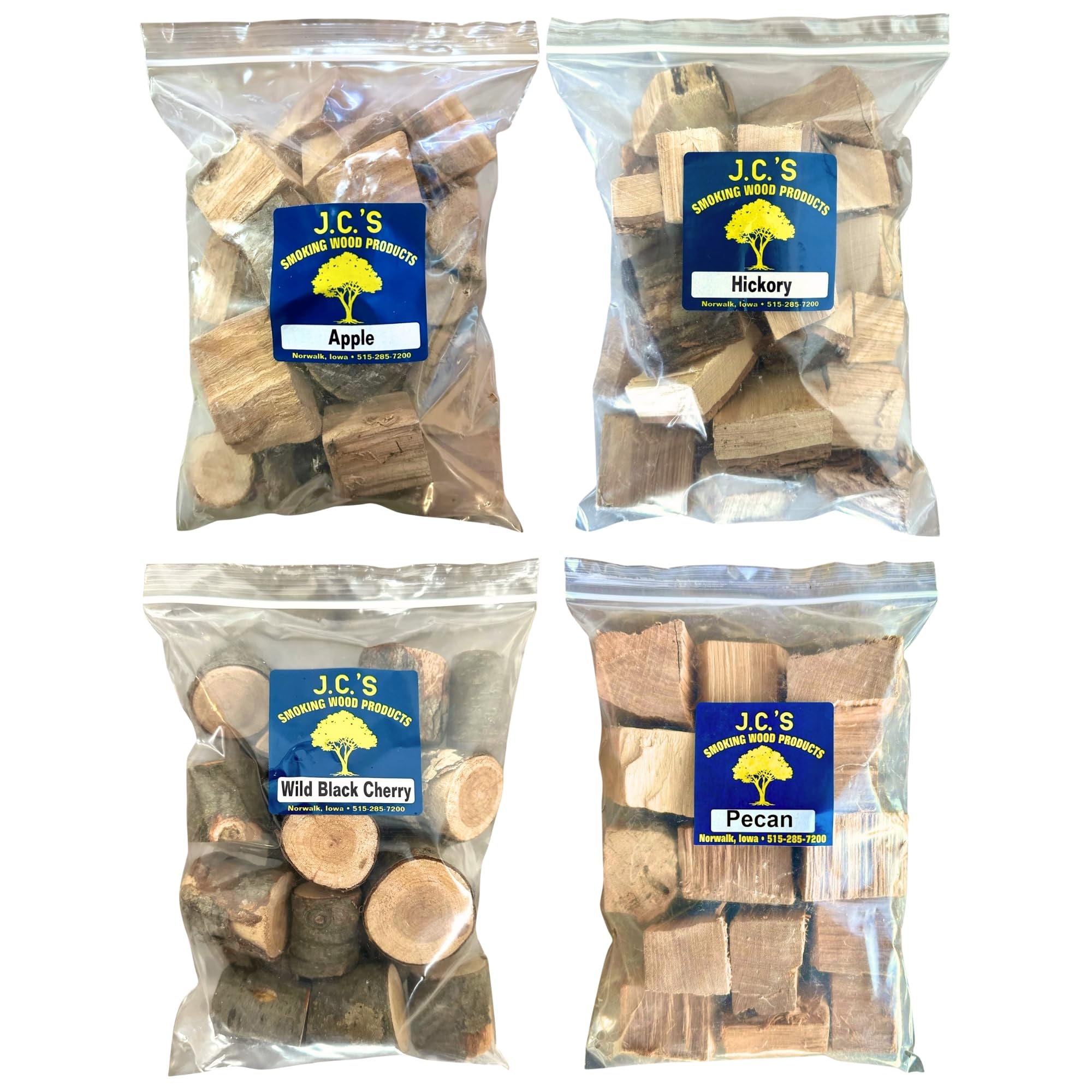 J.C.'s Smoking Wood Chunks Premium 4 Flavor Pack