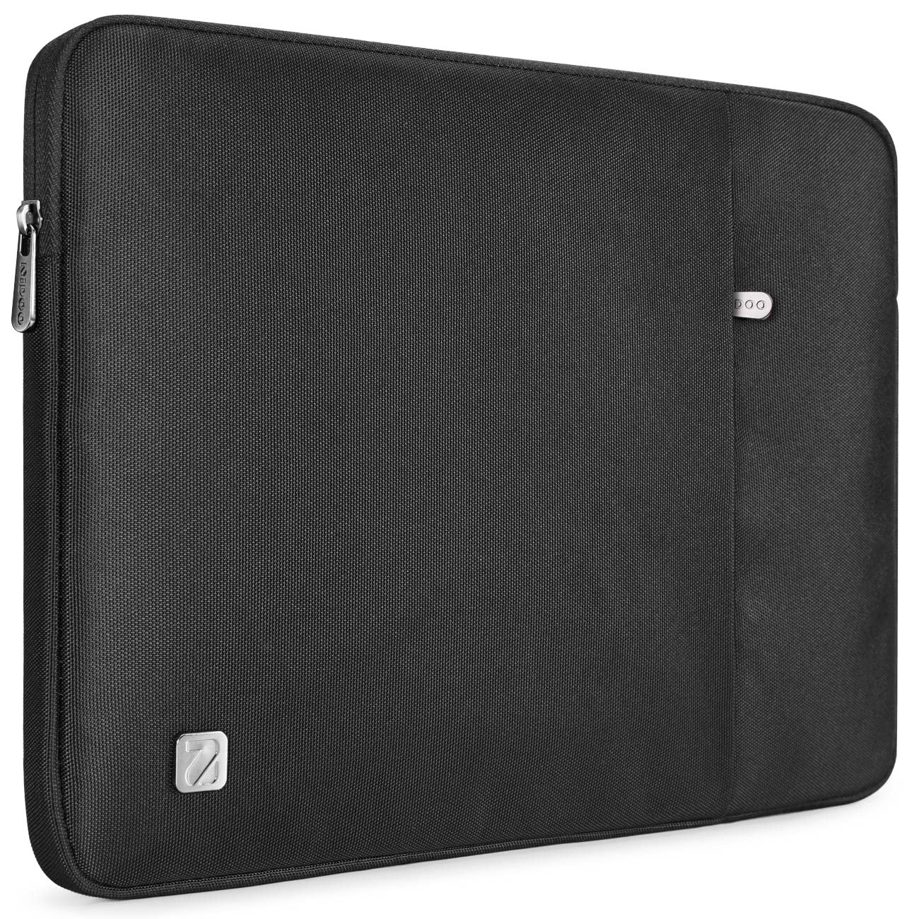 NIDOO Custodia Portatile Per Laptop 15-16 Pollici, Sottile, Con Fodera Morbida E Tasca Frontale, Per MacBook Pro, Surface, Dell XPS, Huawei MateBook, Nero
