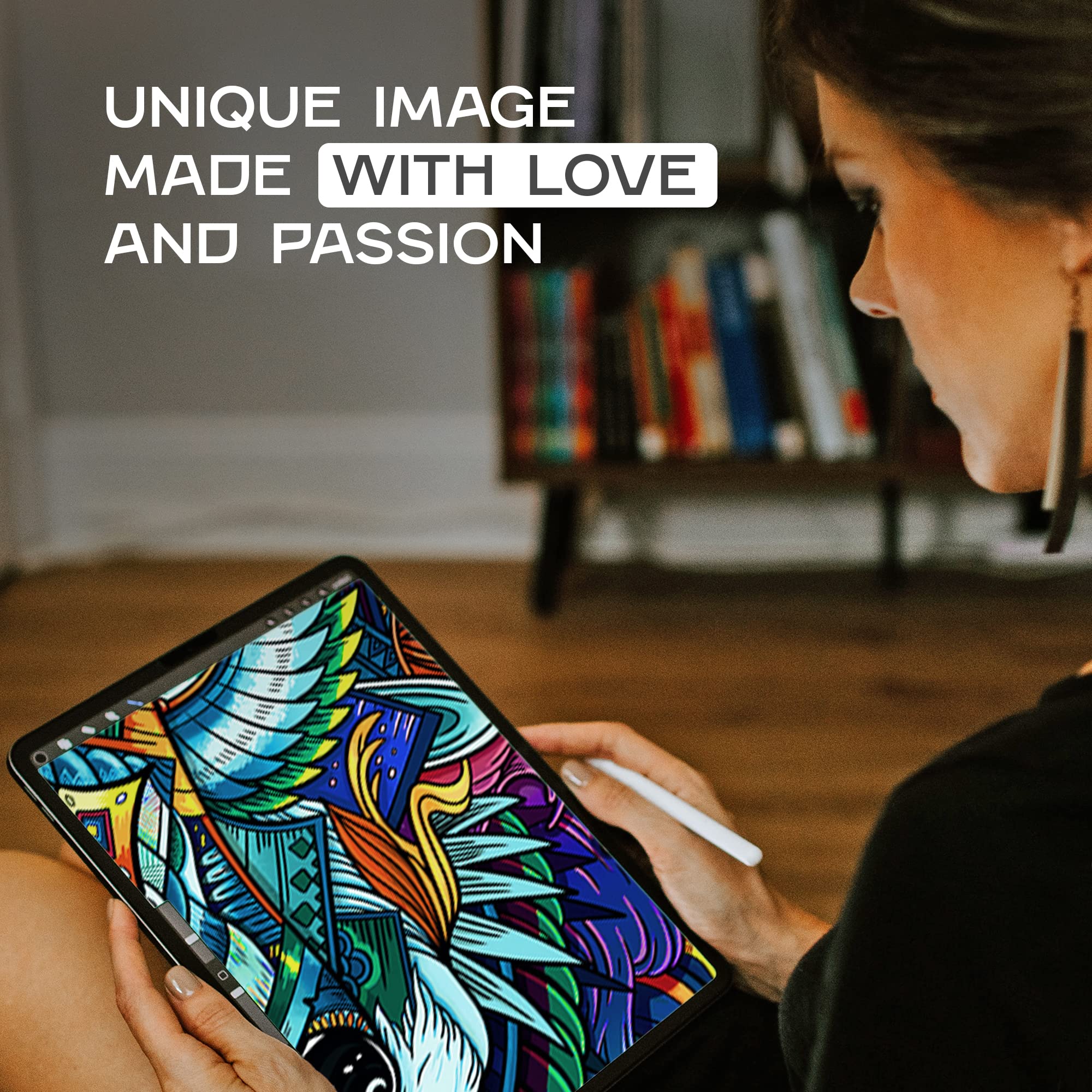 UNIDRAGON Wooden Puzzles for Adults Unique Jigsaw Puzzles - King Size Majestic Wolf 41 x 30 cm 310 Pieces