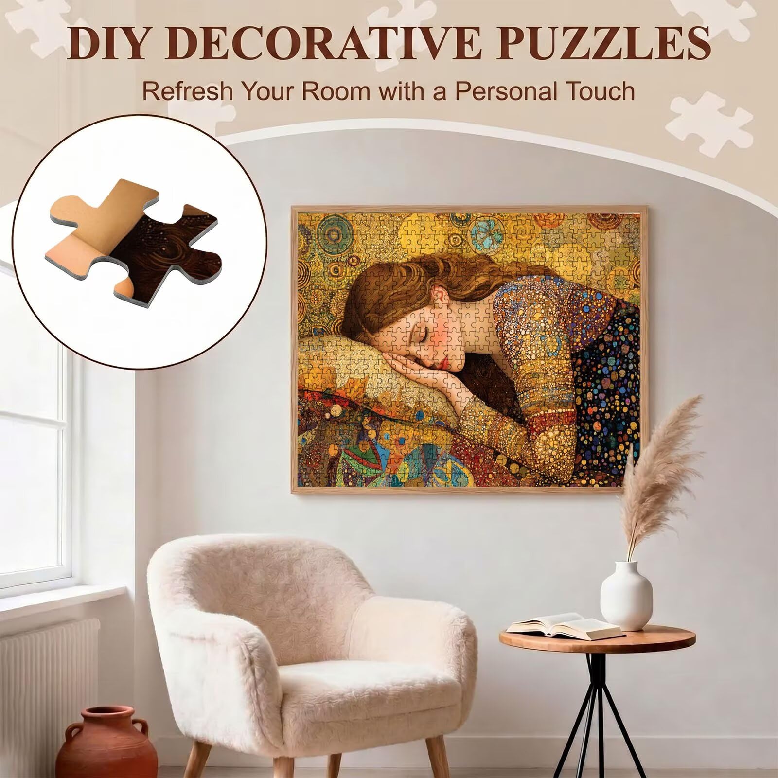 Bellezza astratto Puzzle 1500 Pezzi per Adulti, Puzzle in Legno - Collezione Classica con Poster Incluso - Sfida di Concentrazione e Passatempo Antistress, Gioco per Famiglia, 87 x 57 cm f0-742