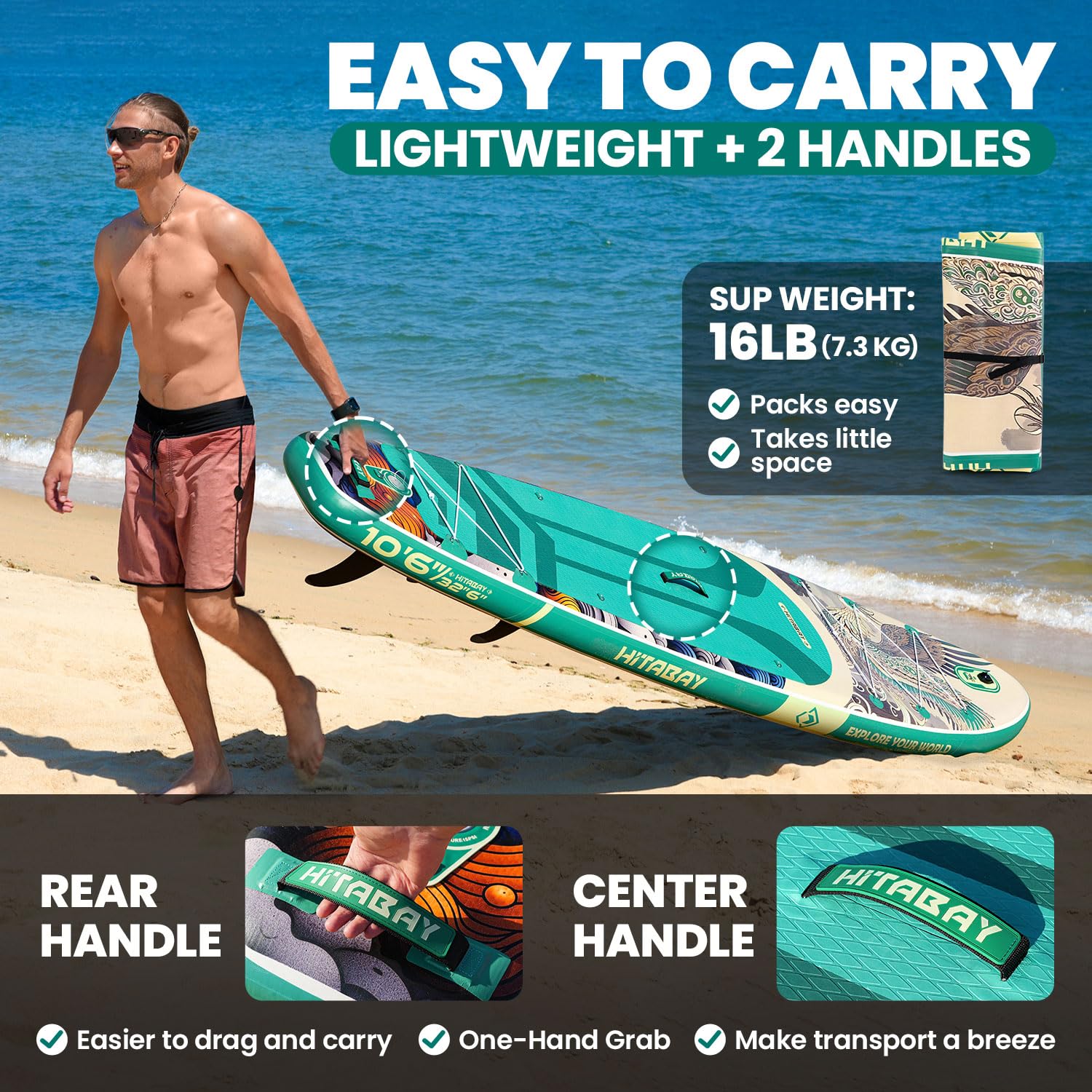Tabla Paddle Surf Hinchable con Accesorios Completos, Sup para Niños, Adolescentes y Adultos, Todos Niveles Principiantes a Expertos, Stand Up Paddle Board Portátil y Duradera para Deportes Acuáticos