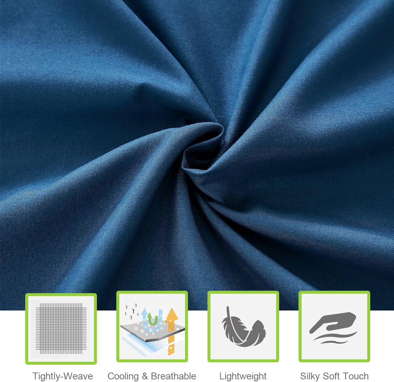 ILAVANDE Navy Blue King Sheets Set 6 Piece,Hotel Luxury Super Soft 1800 Series Microfiber Bed Sheets King Set-Wrinkle Free & Breathable-14 Deep Pocket Sheets for King Size Bed(King,Navy Blue) - Image 4