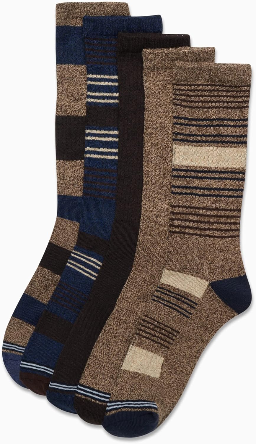 Nautica Mens Crew Socks - 5 Pack Breathable Moisture Wicking Cushioned Athletic Work and Dress Socks for Men (Sizes: 6-12.5) - Image 3