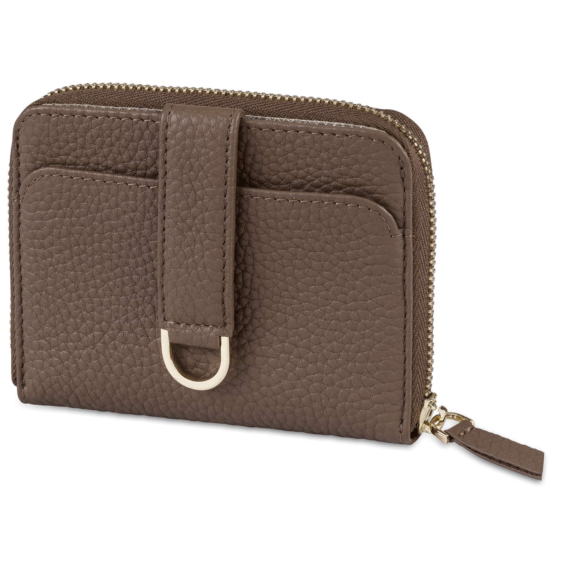 Vaultskin Small Wallet for Women, Leather Card Holder with RFID Blocking with Zipper Coin Pocket, Cash Pocket - Minimalist Wallet Women Slim Design