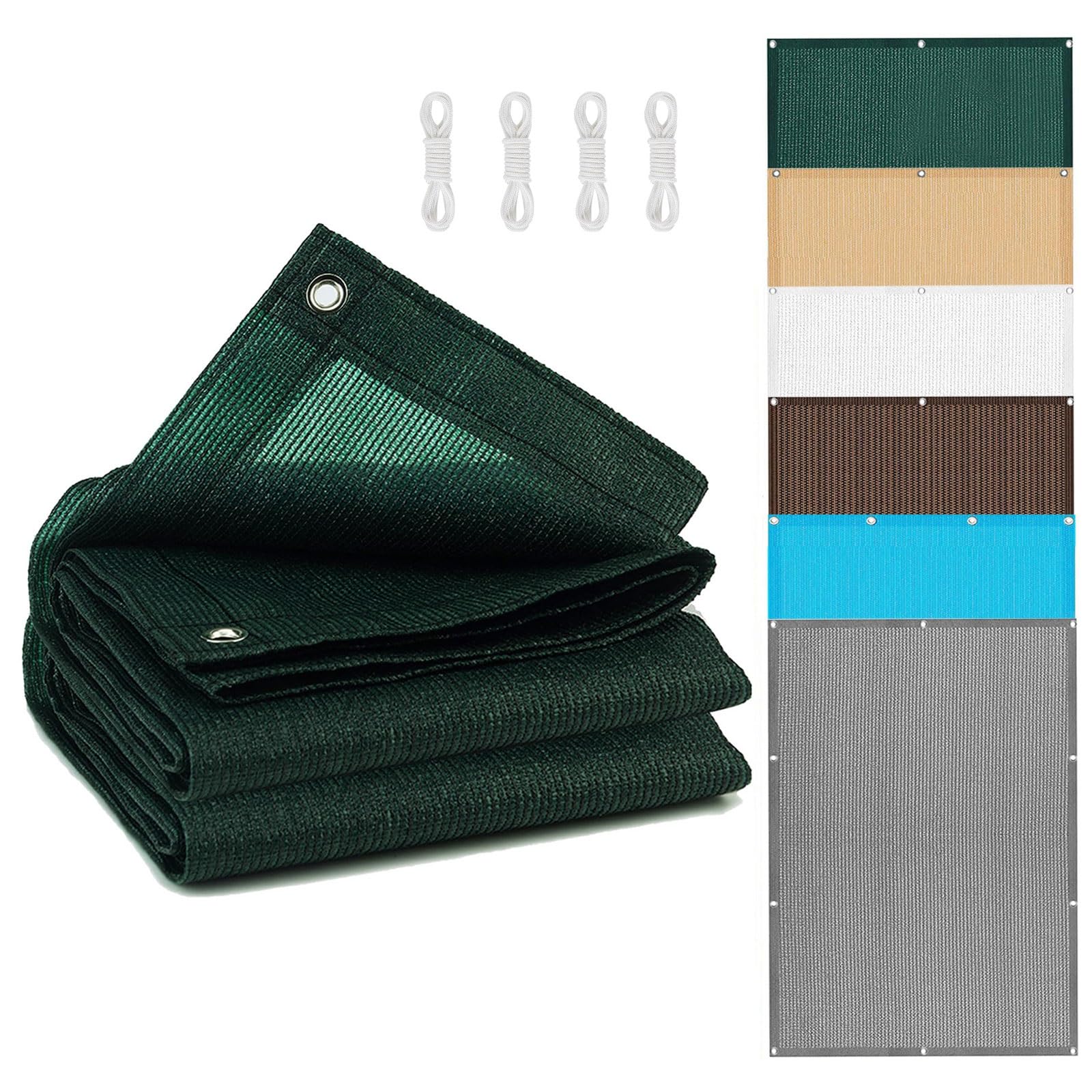 Voile ombragant 1.2x3m rectangulaire, protection solaire de jardin, toile ombrage terrasse vert
