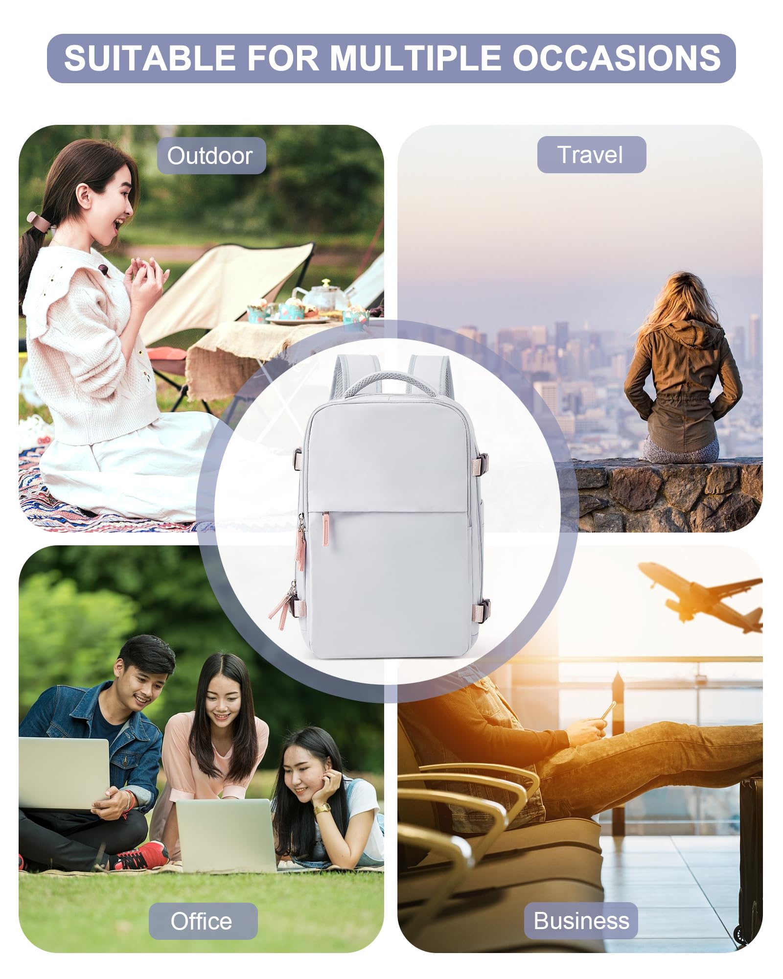 Borse da Cabina per Ryanair 40x20x25 Bagaglio a Mano Easyjet 45x36x20 Zaino Borsa Zaino da Viaggio Il Sedile Zaino per bagaglio a mano Borsa Cabina Viaggio Cabina Casual Daypack