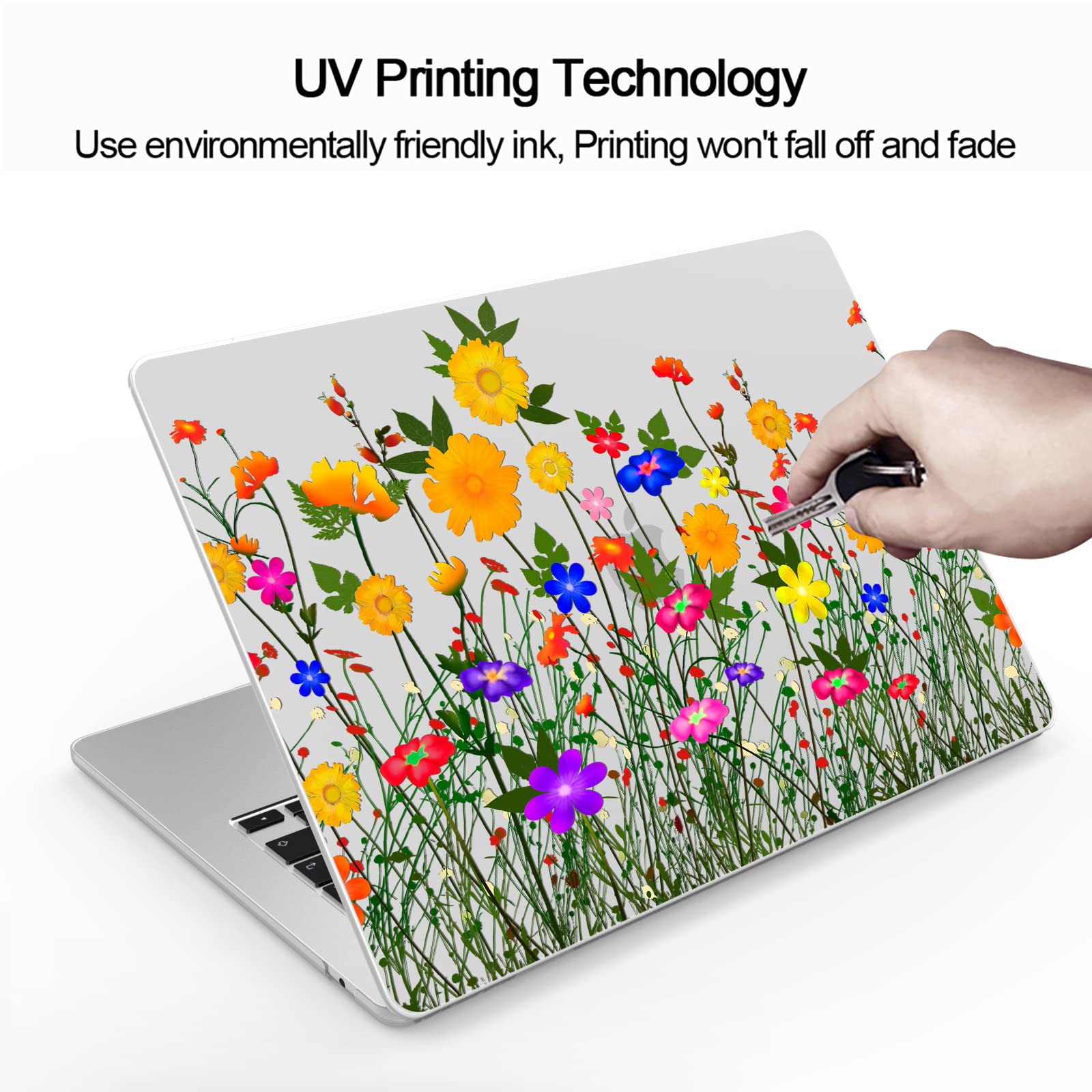 Funda Dura Para MacBook Air 13.6 Pulgadas 2022 M2 A2681 - Impresión UV + Protector Teclado Y Pantalla - Jirafa