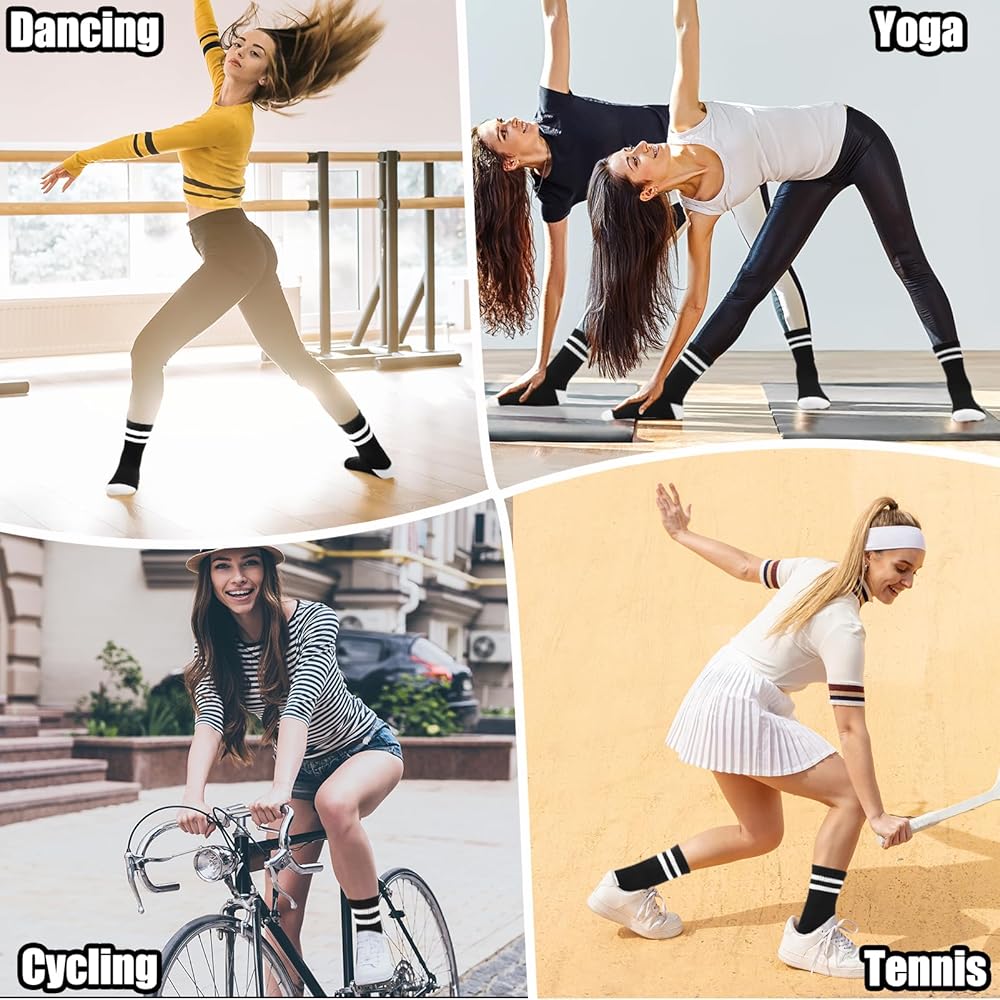 Zuimei 6 Pairs Manicure Print Socks, Flip Flop Print Socks 3D Pattern