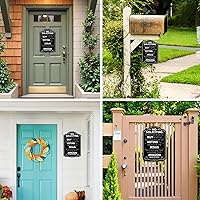 Vista 6 de ANLEY Letrero de aluminio con texto en inglés "No Soliciting", de 12 x 8 pulgadas, resistente a la intemperie, para casa y negocios, placa de metal