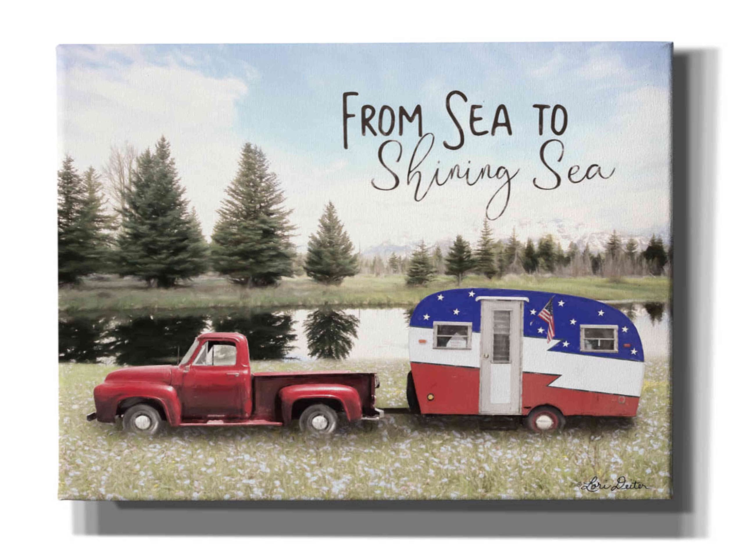 Epic Graffiti 'American Camper' by Lori Deiter, Canvas Wall Art, 54"x40"