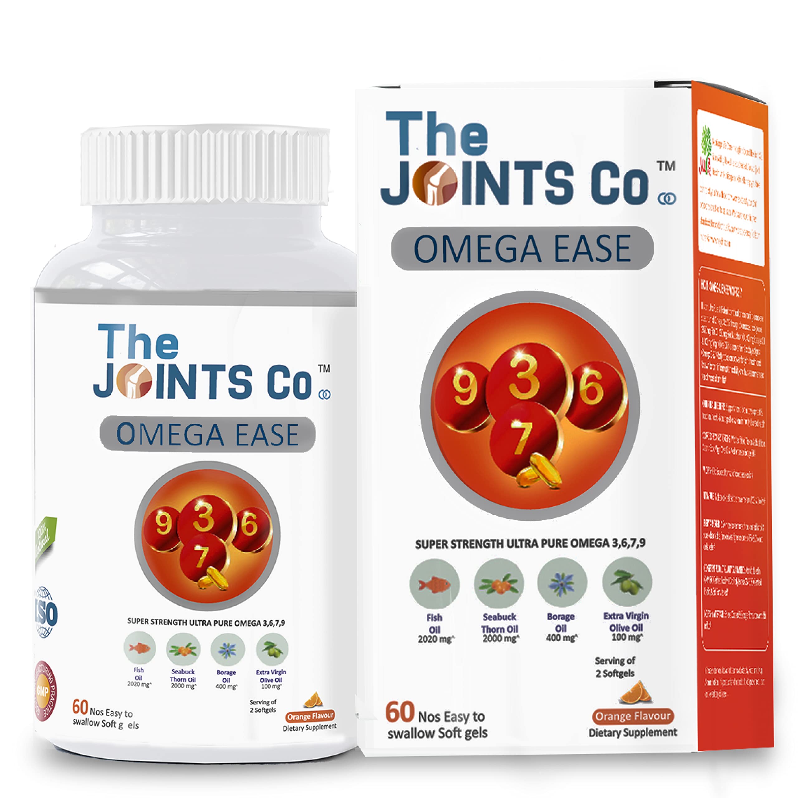 Buy The Joints Co Omega Ease3,6,7,92020 mg Fish Oil, Seabuckthorn, Borage, Olive Oil, D Full