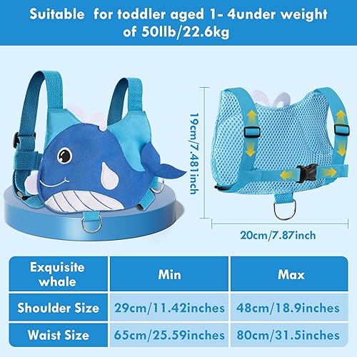 Miniatura 3 de Lehoo Castle Correa para niños pequeños para caminar, correas de bebé para niños pequeños 3 en 1, arnés para niños con correa, correa de seguridad