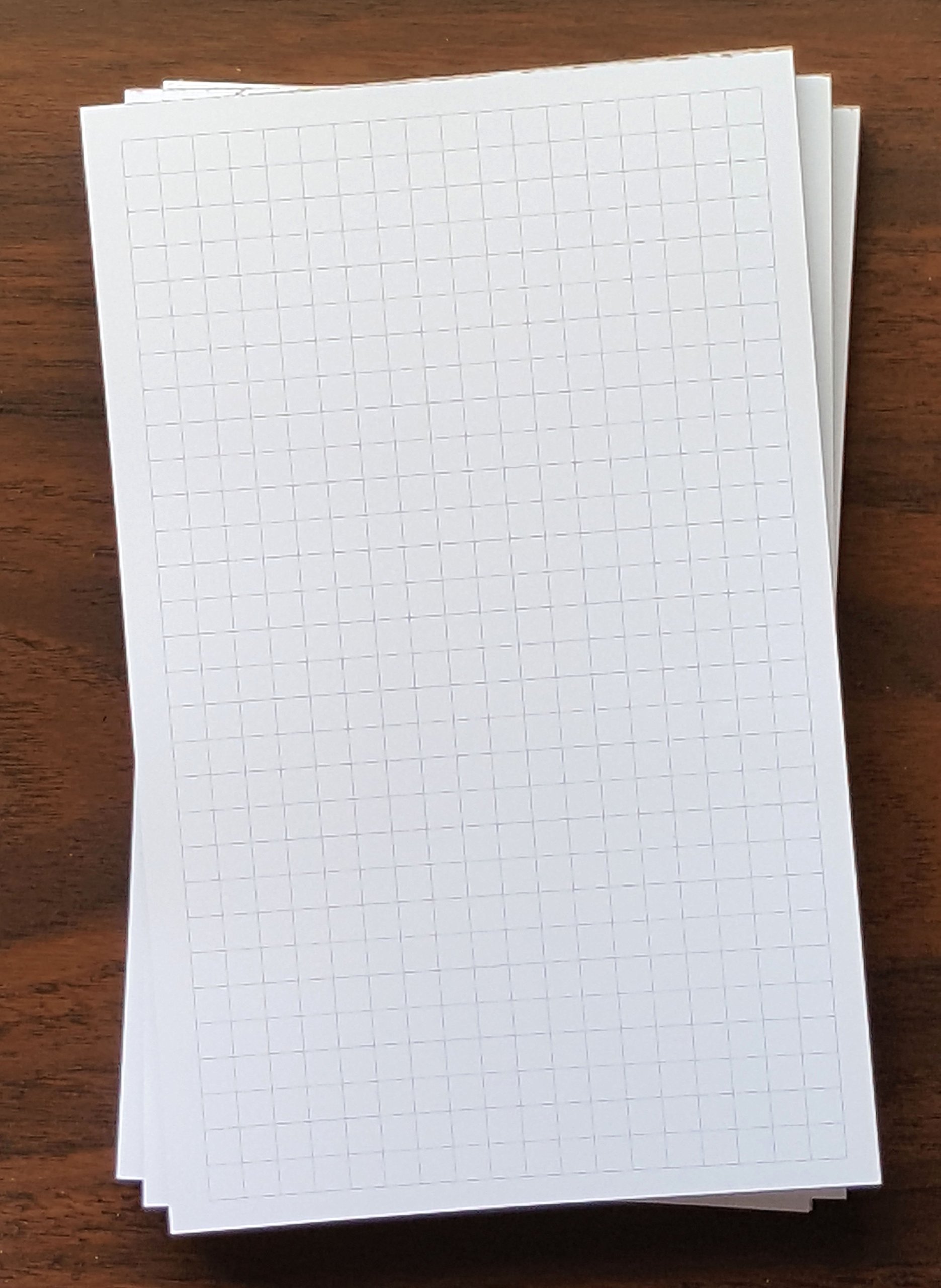 3 Pads - Graph Note Pad, 5" x 8", 50 Sheets, 1/4" Grid Spacing, Heavyweight, Very Nice Paper
