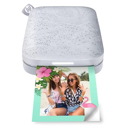 HP Sprocket Portable 2x3" Instant Photo Printer (Luna Pearl) Print Pictures on Zink Sticky-Backed Paper from your iOS & Android Device.