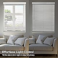 Vista 10 de CHICOLOGY - Persianas de madera falsa, cortinas de ventana, persianas de madera, cortinas para ventanas, tratamientos para ventanas, cortinas