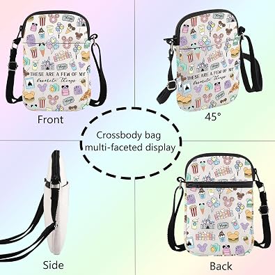 Fairytale Fans Crossbody Bag Vacation Trip Gift Mouse Ice Cream Messenger Bag Magic Kingd*m Gift Snacks Lover Gift
