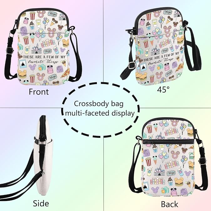 Fairytale Fans Crossbody Bag Vacation Trip Gift Mouse Ice Cream Messenger Bag Magic Kingd*m Gift Snacks Lover Gift