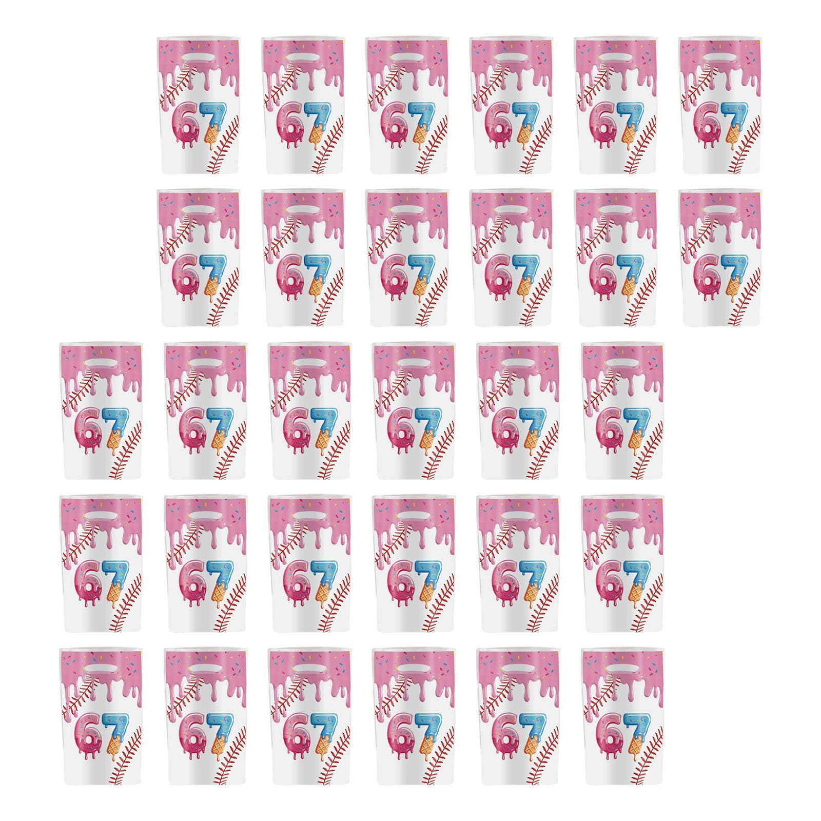 ZBIianxer 30Pcs Ice Cream Theme Packaging 17x25cm for Birthday Treats Ice Milk Candy Bags