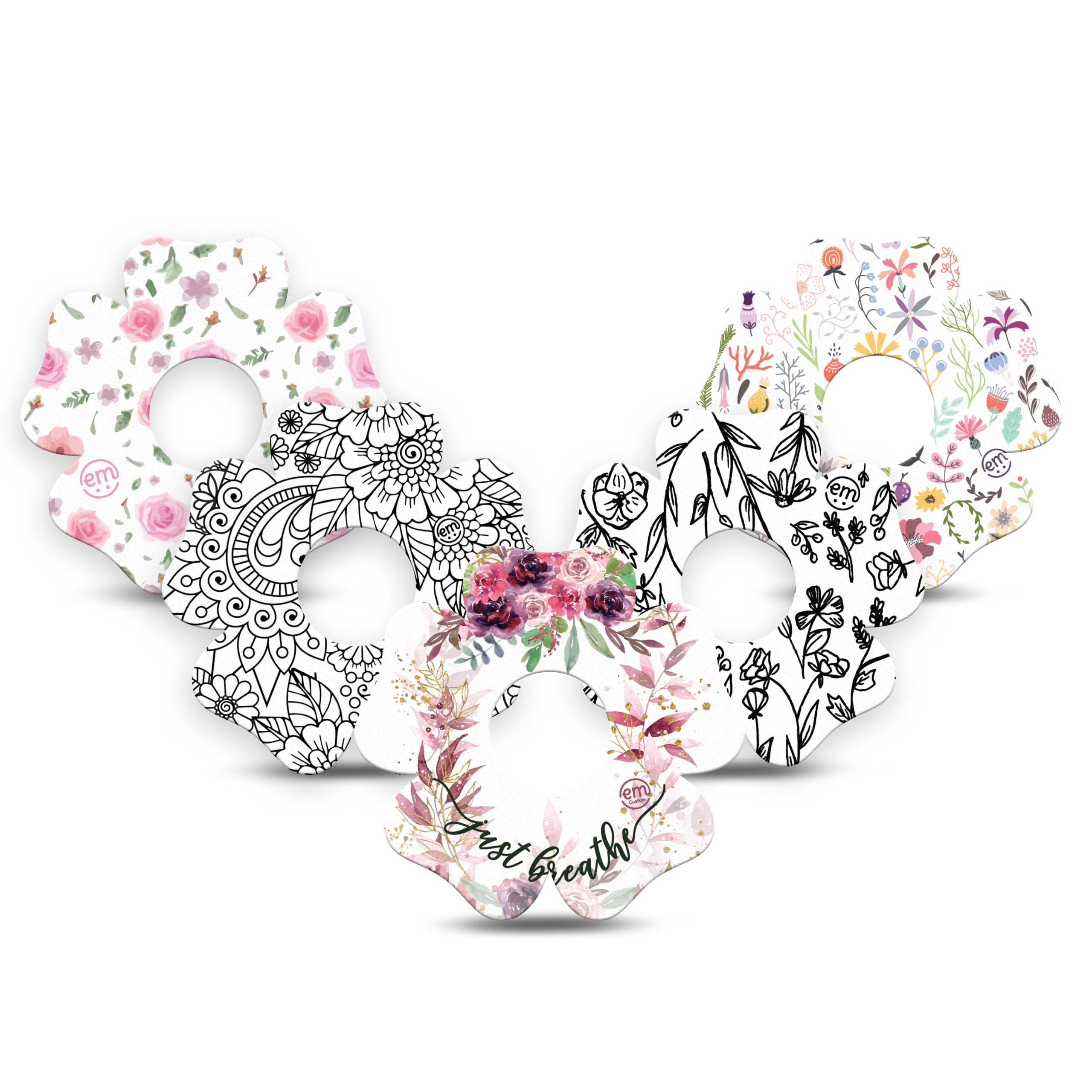 ExpressionMed - Adhesive Patches for Libre 3 & Libre 3 Plus (Pack of 5) - Made in The USA, Waterproof, Non-Fraying, Pre-Cut CGM Sensor Tapes (Spring