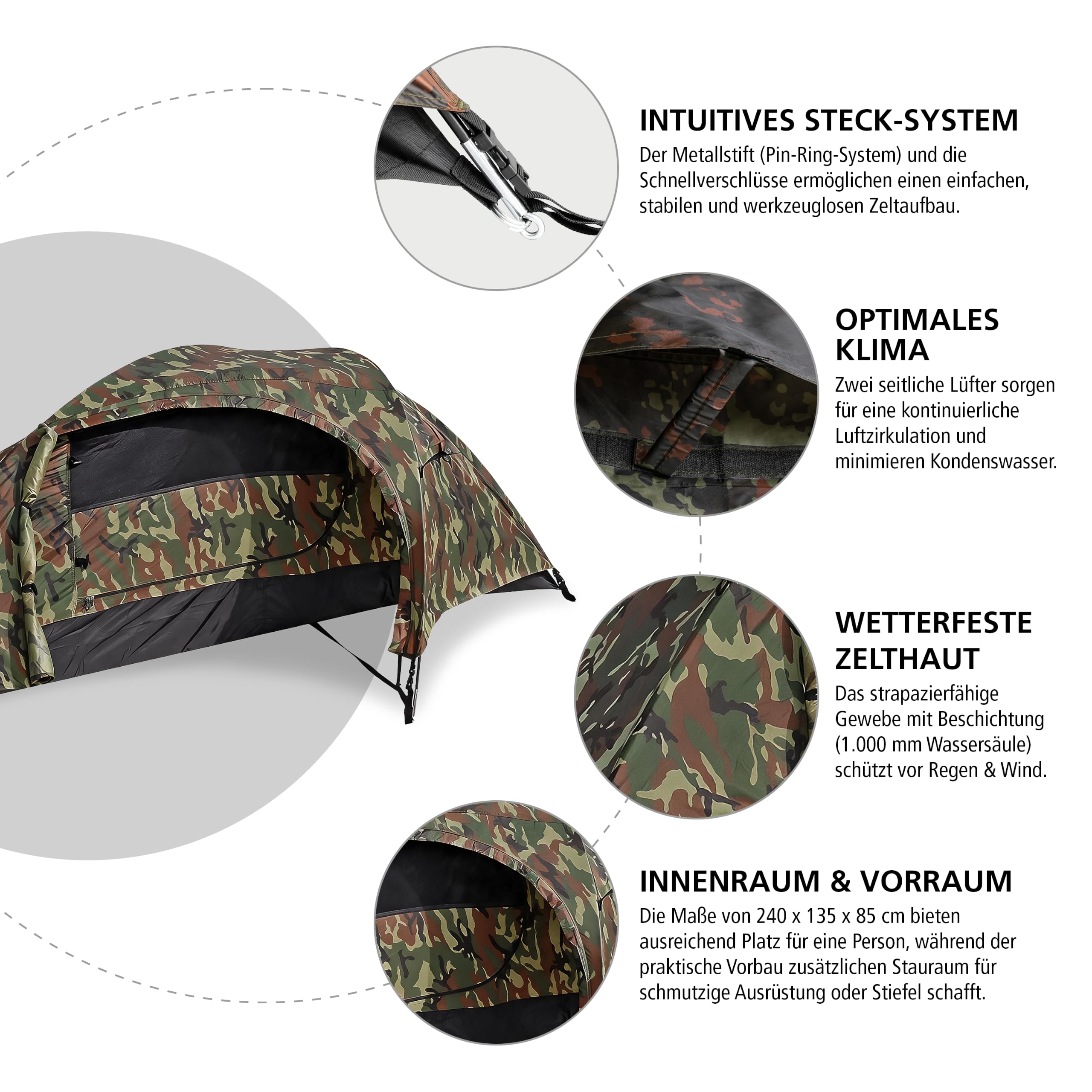 Recon namiot jednoosobowy Woodland