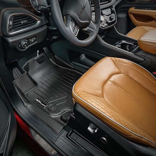 Miniatura 2 de SMARTLINER Juego de revestimientos de 3 filas de ajuste personalizado compatible con Chrysler Pacifica 2021-2025