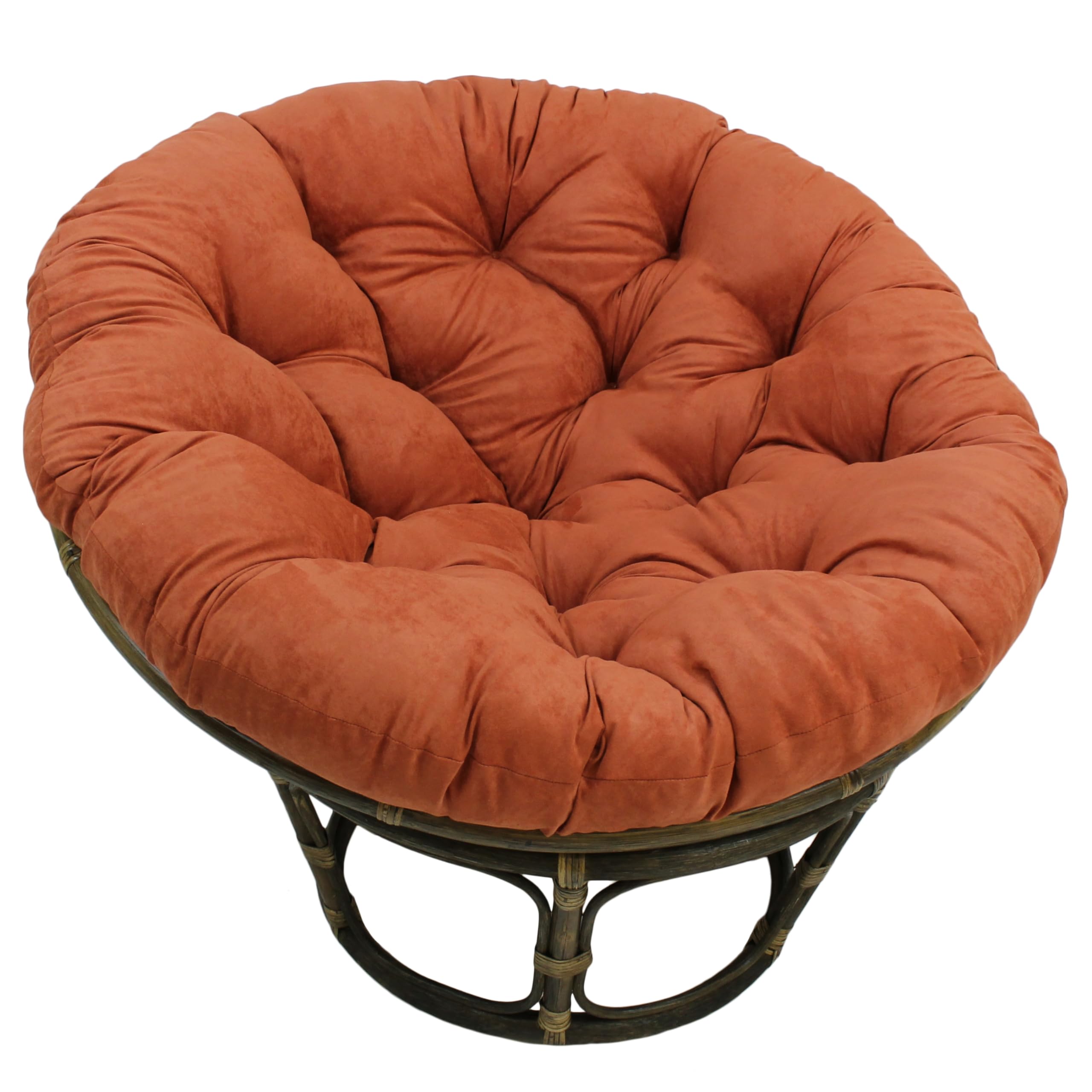 SIMILAR TO..Blazing Needles Solid Microsuede Papasan Chair Cushion, 44" x 6" x 44", Spice