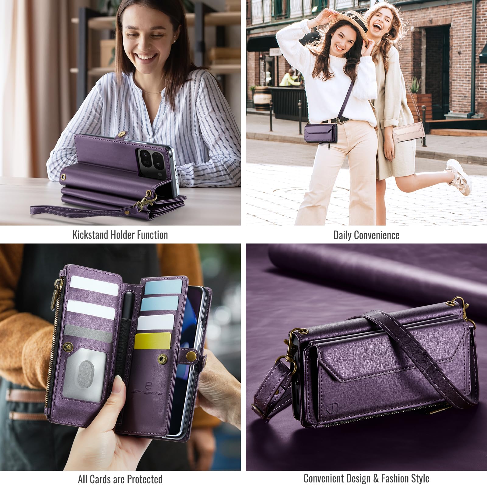 Amazon.com: Strapurs Crossbody Wallet Case Compatible with Google