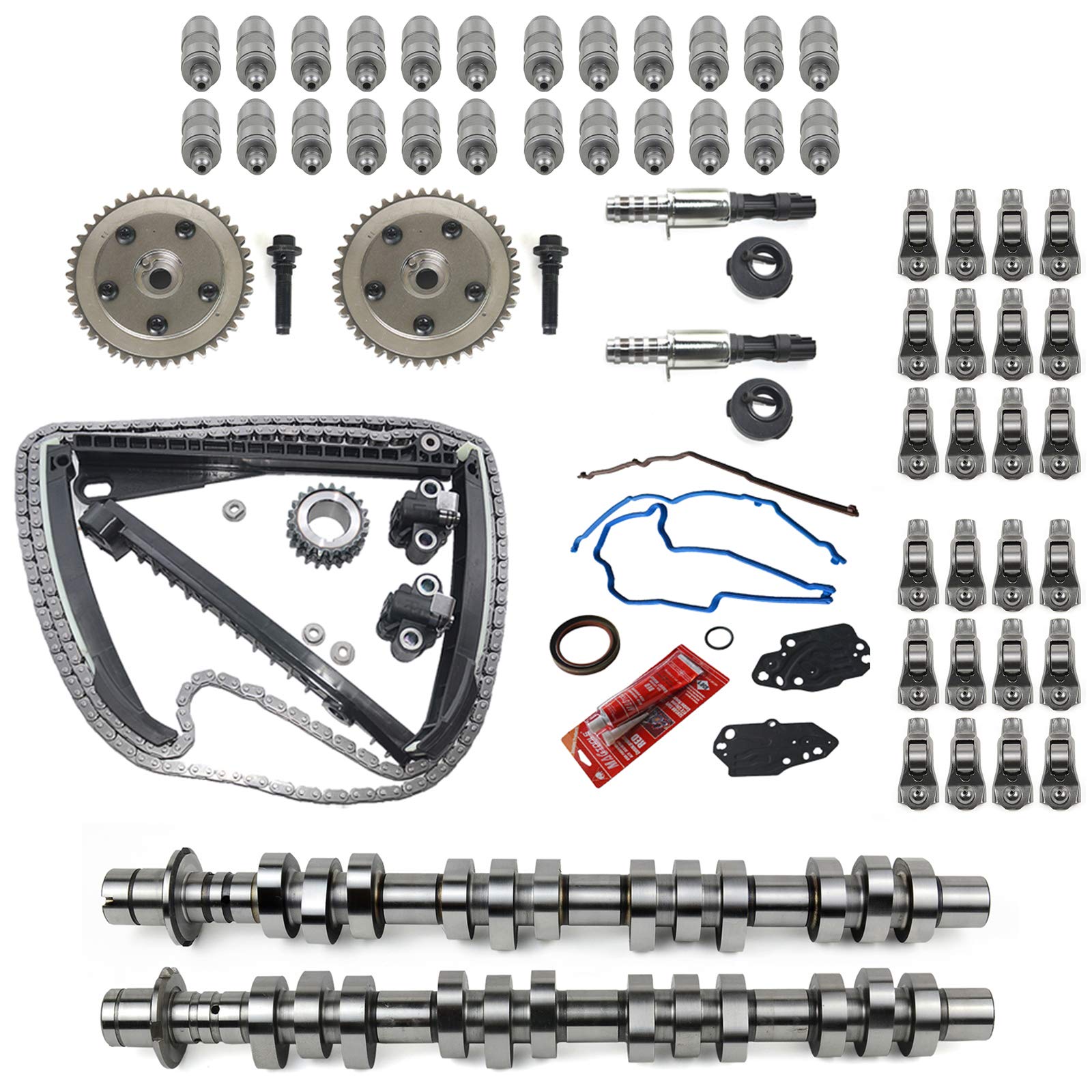 Buy Timing Chain Kit + Camshafts + 24x Rocker Arms + 24x Valve Lifters