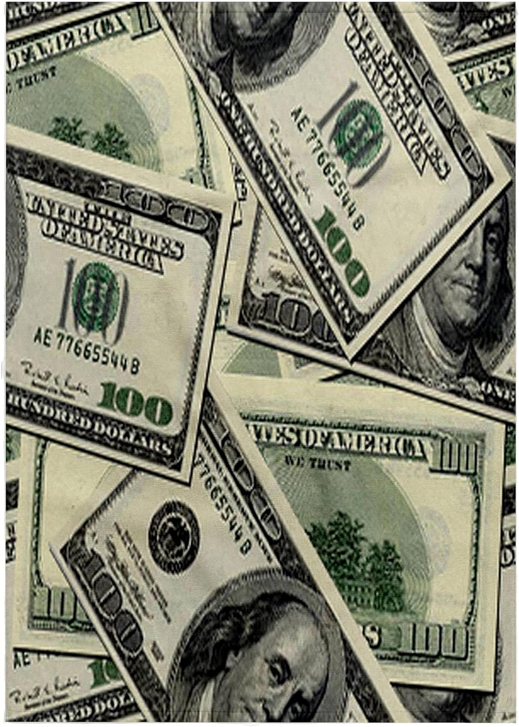 3dRose 100 Dollar Bill Pattern 22x30 Bath Hand Pool Towel