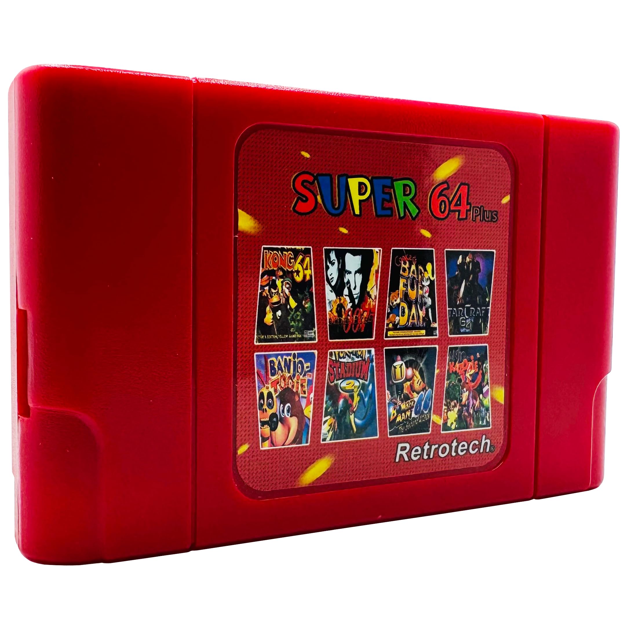 Retrotech Super 64 Plus 340 en 1 Cartouche de jeu pour console de jeux vidéo Nintendo N64