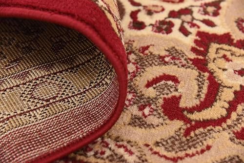 Vista 100 de Unique Loom Reza Collection- Alfombra, Polipropileno, Marrón Marrón/ marfil