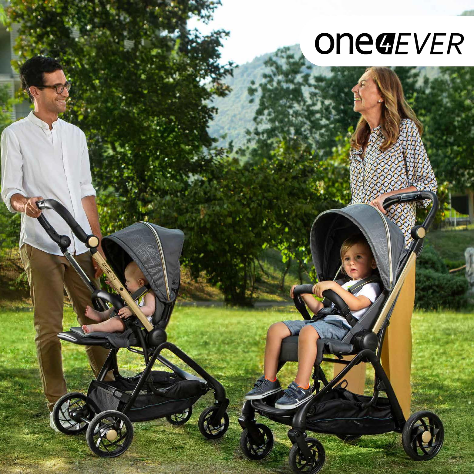 Chicco One4Ever Poussette Légère et Compacte de 0 Mois à 4 ans,Capacité de Charge Maximale de 22 kg,Poussette Pliable,Dossier Inclinable,Fermeture Automatique en 1 étape