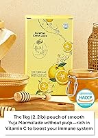Vista 2 de Bebida coreana de cítricos, 2.2 lbs (35.27 onzas) de jugo de yuzu natural sin aditivos, mermelada de yuja sin pulpa, perfecta para fiestas en casa