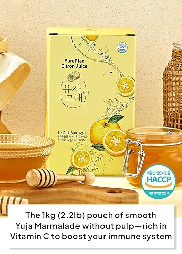 Miniatura 2 de Bebida coreana de cítricos, 2.2 lbs (35.27 onzas) de jugo de yuzu natural sin aditivos, mermelada de yuja sin pulpa, perfecta para fiestas en casa,