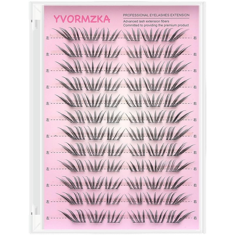Kit de cílios postiços em tufos Manga YVORMZKA com pinça e adesivo
