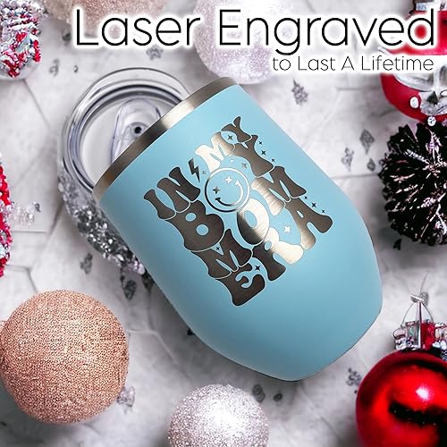 Miniatura 3 de Funny Bone Drinkware Regalos para mamá para mujeres  In My Boy Mom Era Vaso de vino aislado de alta calidad  Regalos de Navidad para mamá de niños