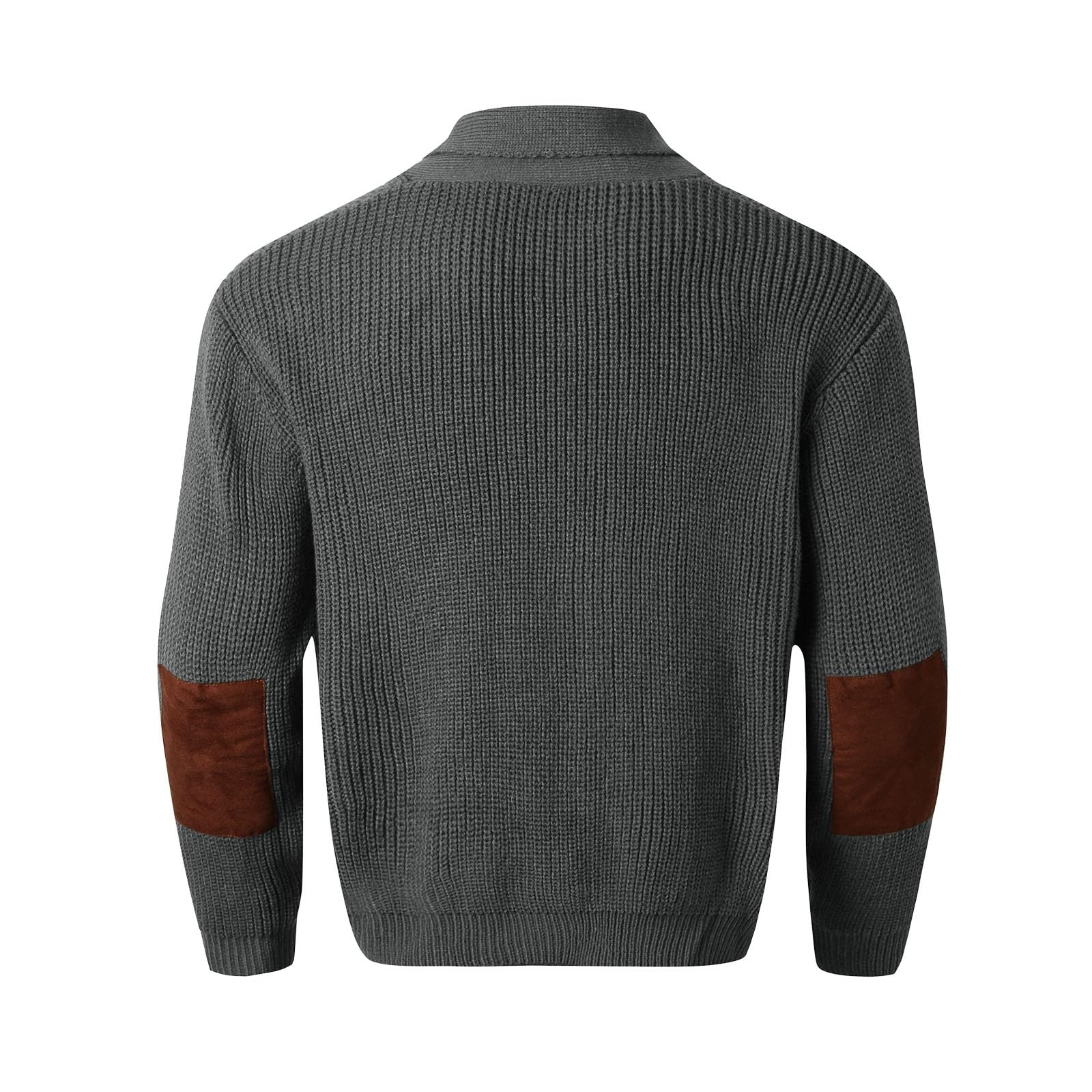 Cardigan Punto Botones Hombre, Botones para Chaqueta Hombre Manga Larga con Un Solo Botonadura con Bolsillo Abrigo Color Sólido Informal con Botones Suéter Grande para Otoño E Invierno