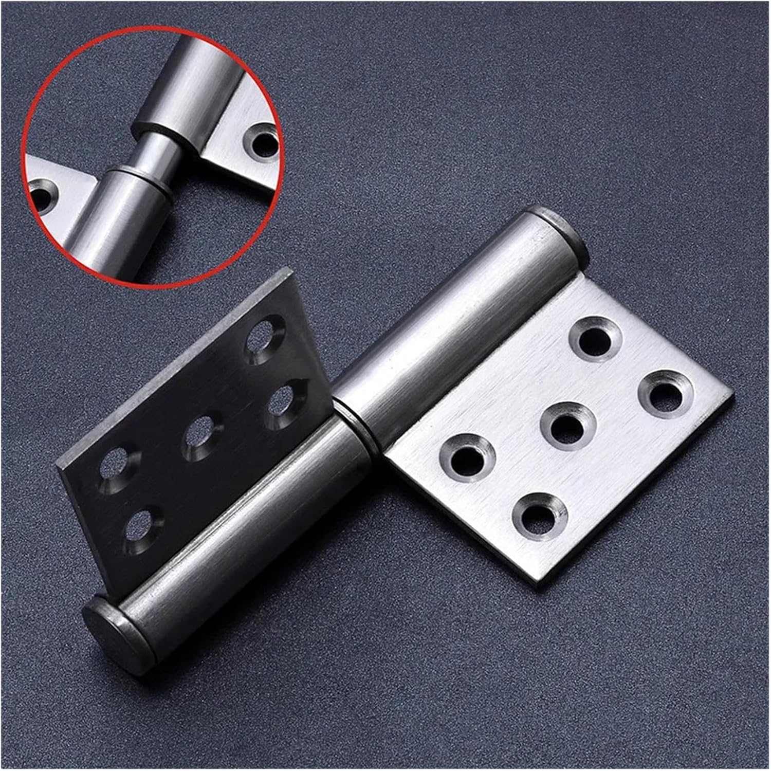 Adjustable Hinges Door Closing Hinges 2pcs 4inch Flag Shape Door Hinge Stainless Steel Removable Cabinet Hinge for Bathroom Bedroom Wooden Gate Furniture Accessories(4inch-1.2 Thick)