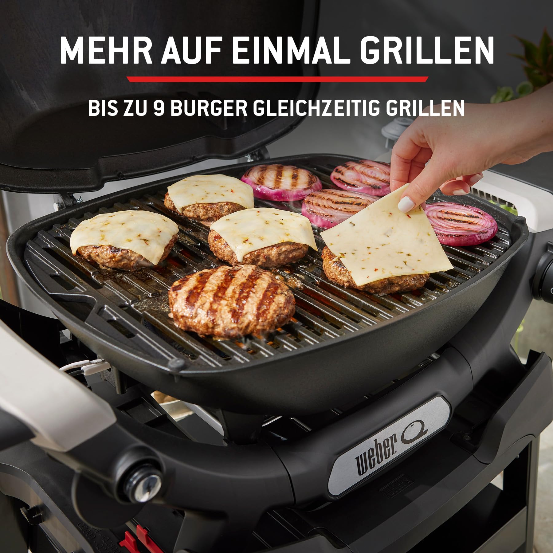 Weber Q 1200N Gasgrill mit Seitentischen und Stand
