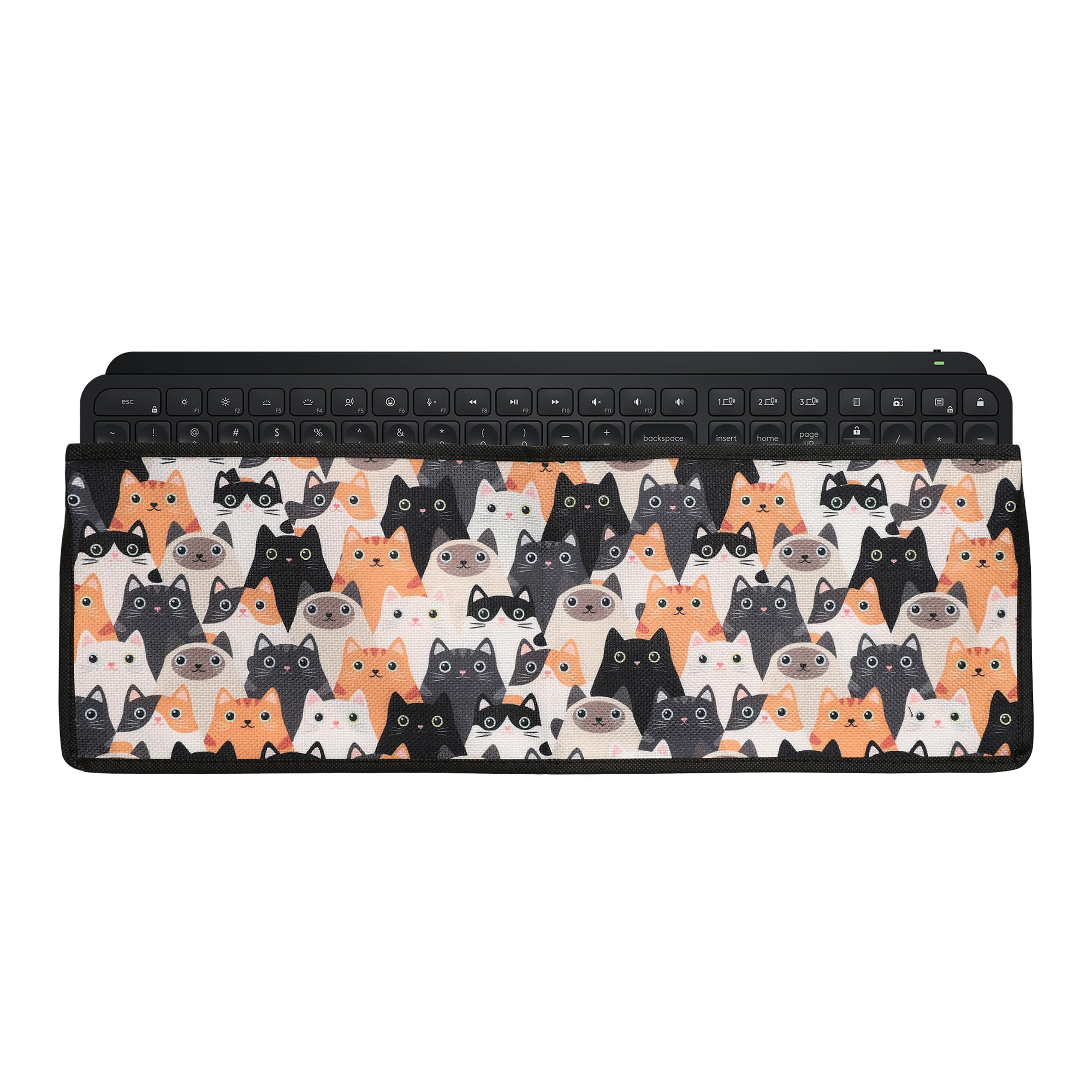 kwmobile Osłona przeciwpyłowa do klawiatury kompatybilna z klawiaturą Logitech MX Keys, osłona klawiatury Bluetooth 46,6 x 14,8 cm, koty