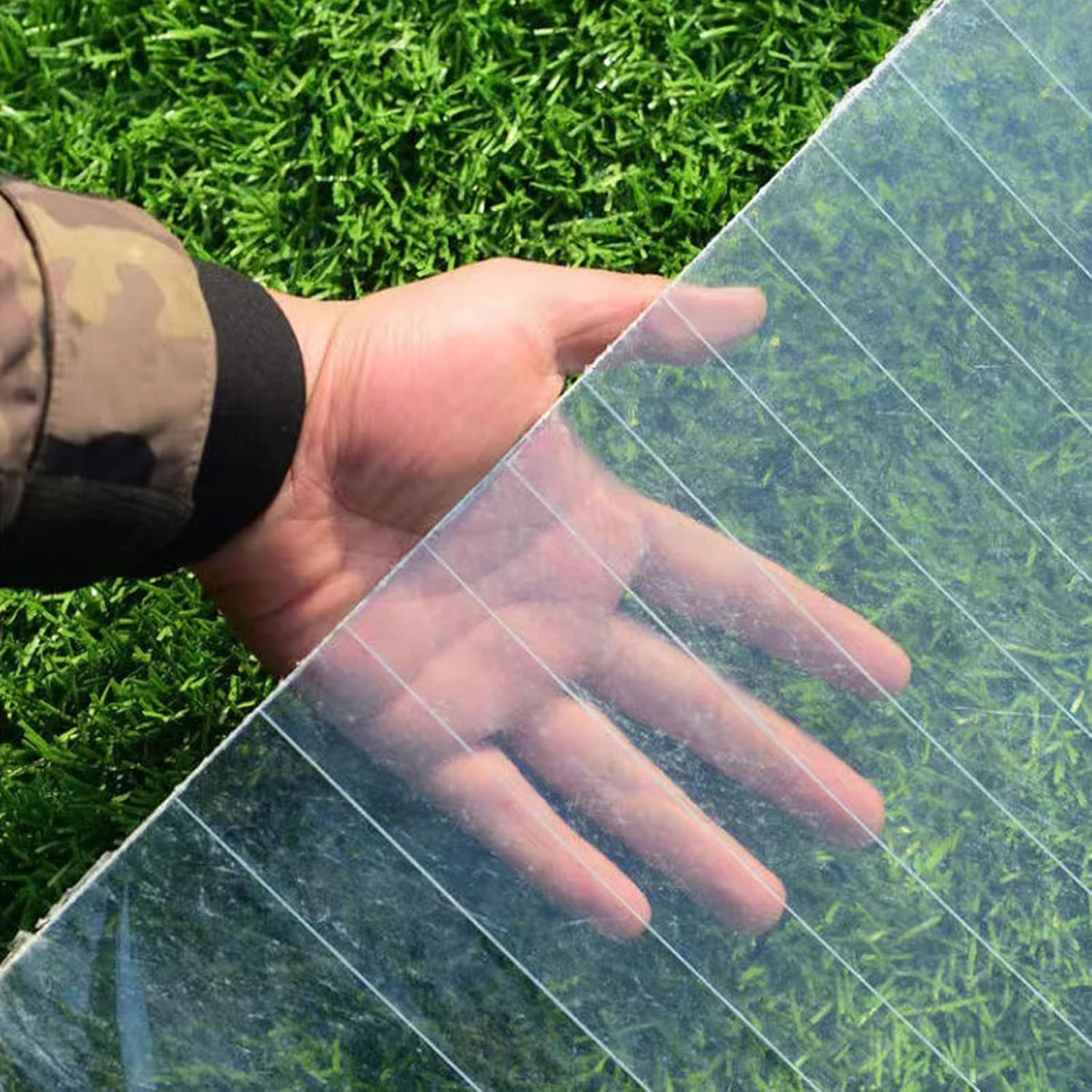 Planchas de Policarbonato para Tejados, Lámina para Techos Transparentes para Invernaderos, Planchas de Fibra de Vidrio, 0,8mm Paneles Aislantes(0.8x6m)