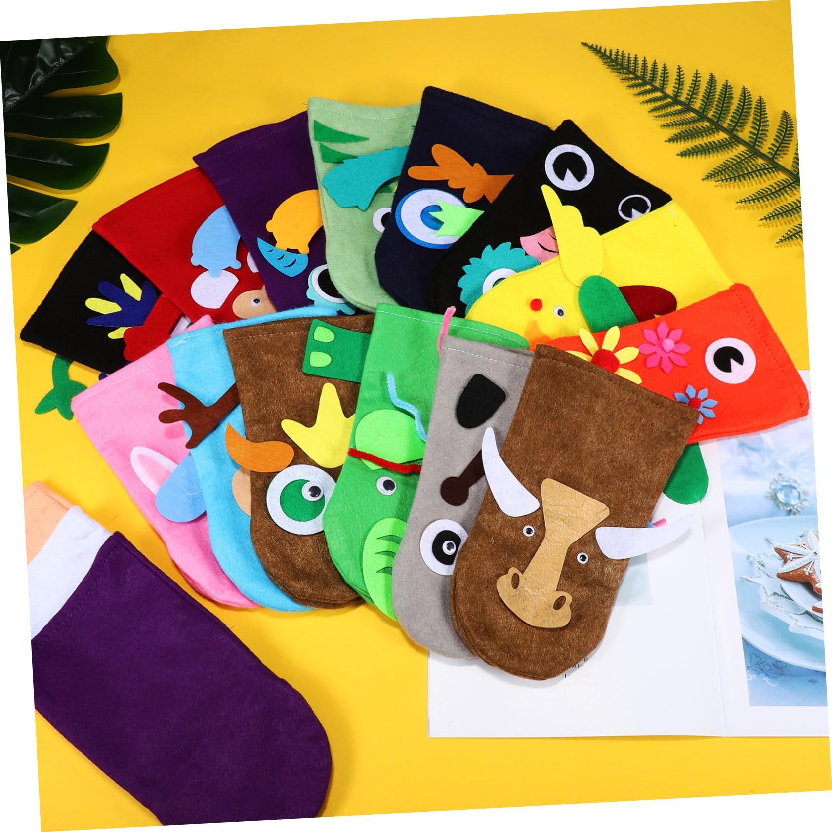 GALPADA Kit per Burattini da Mano in Feltro Materiali Artigianali, Design Vivaci e Comodo da Usare, per Giochi di Ruolo e attività Creative