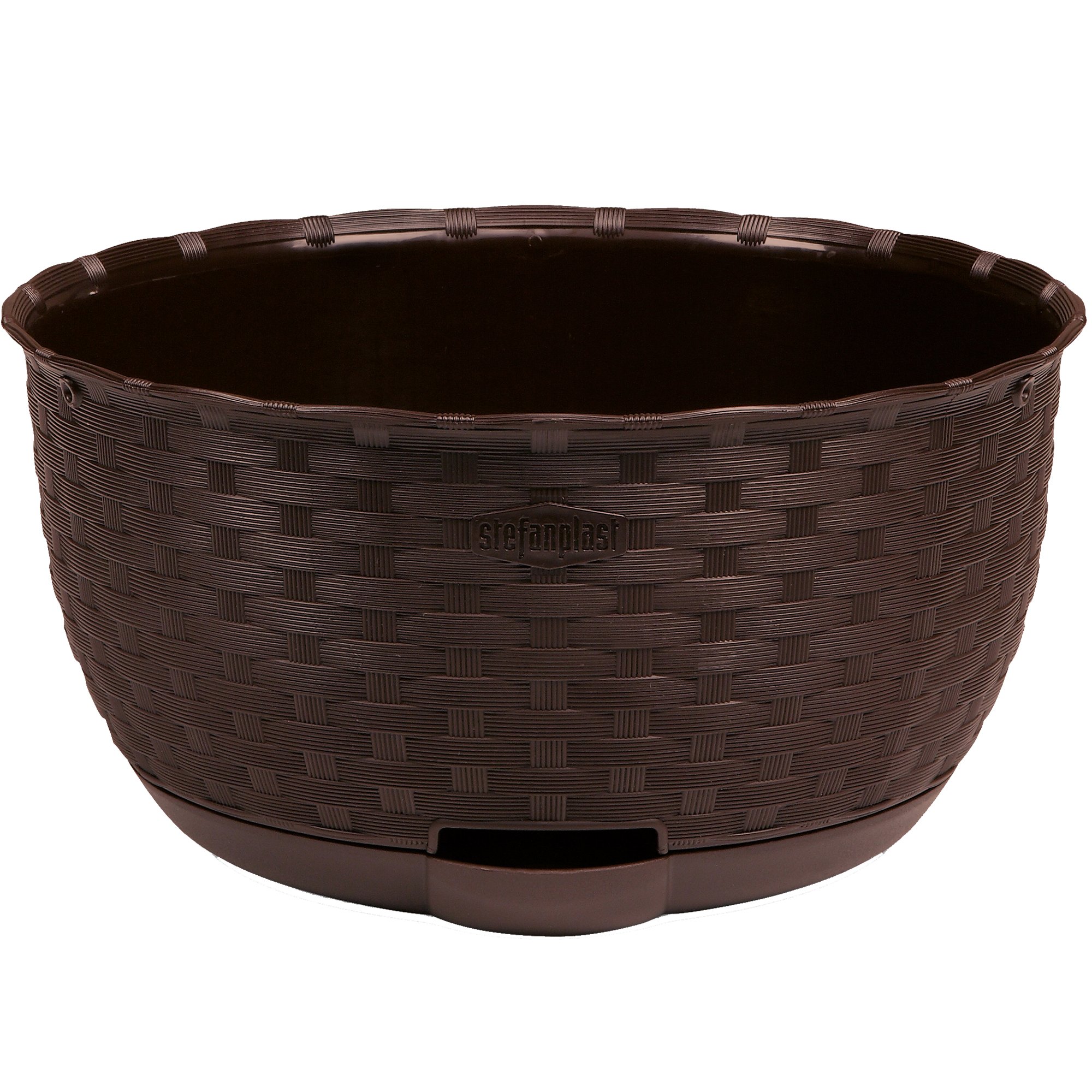 Stefanplast Ciotola Fiori Rattan 30cm Marrone - 4