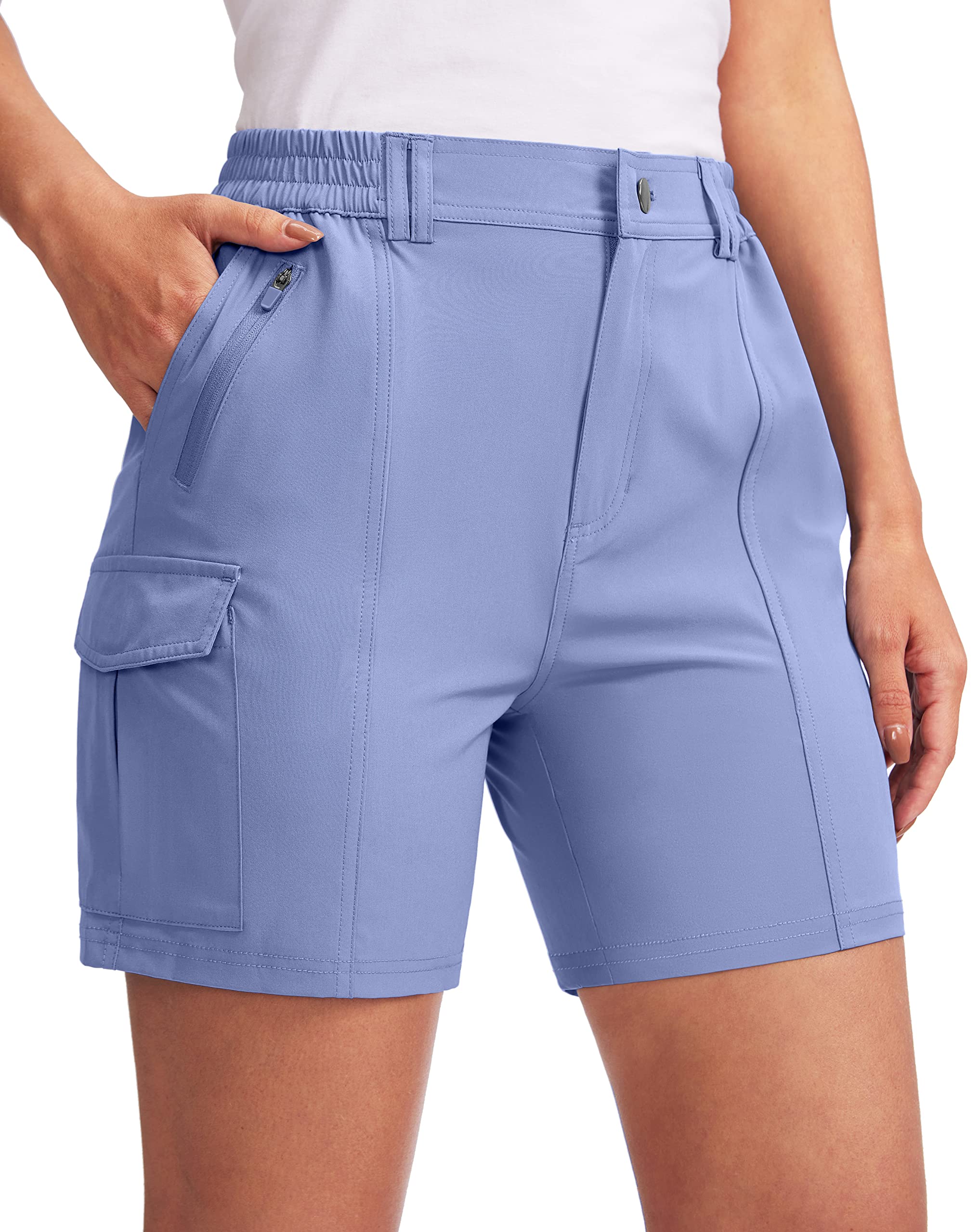 G Gradual Women's Hiking Golf Cargo Shorts 5" with 7 Pockets Quick Dry