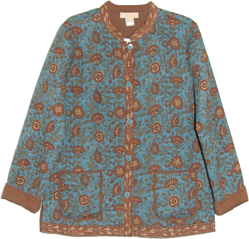 LA CERA Women's Quilted Floral Cotton Jacket – Button-Down with Pockets, Plus & Petite Sizes - Image 5