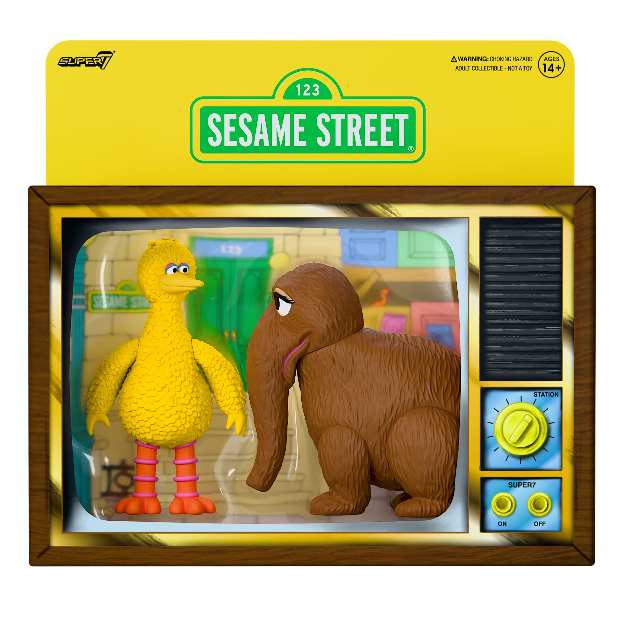 セサミストリート　ビッグバード&スナッフィー　Super7 フィギュア Amazon.com: Super7 Sesame Street Reaction Figures - Big Bird and
