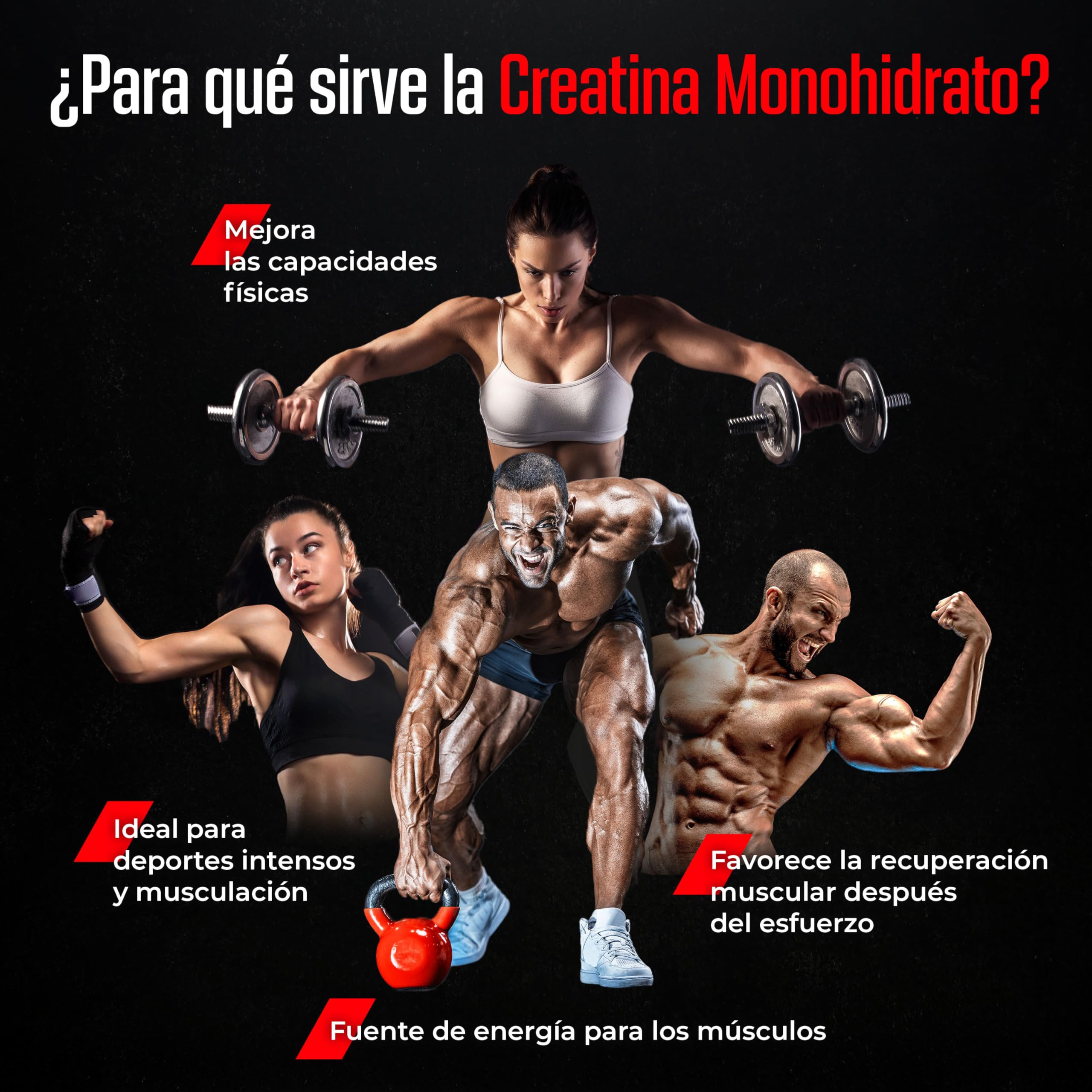 Creatina Monohidrato | Creapure | 3000 mg | Micronizada | 500 g