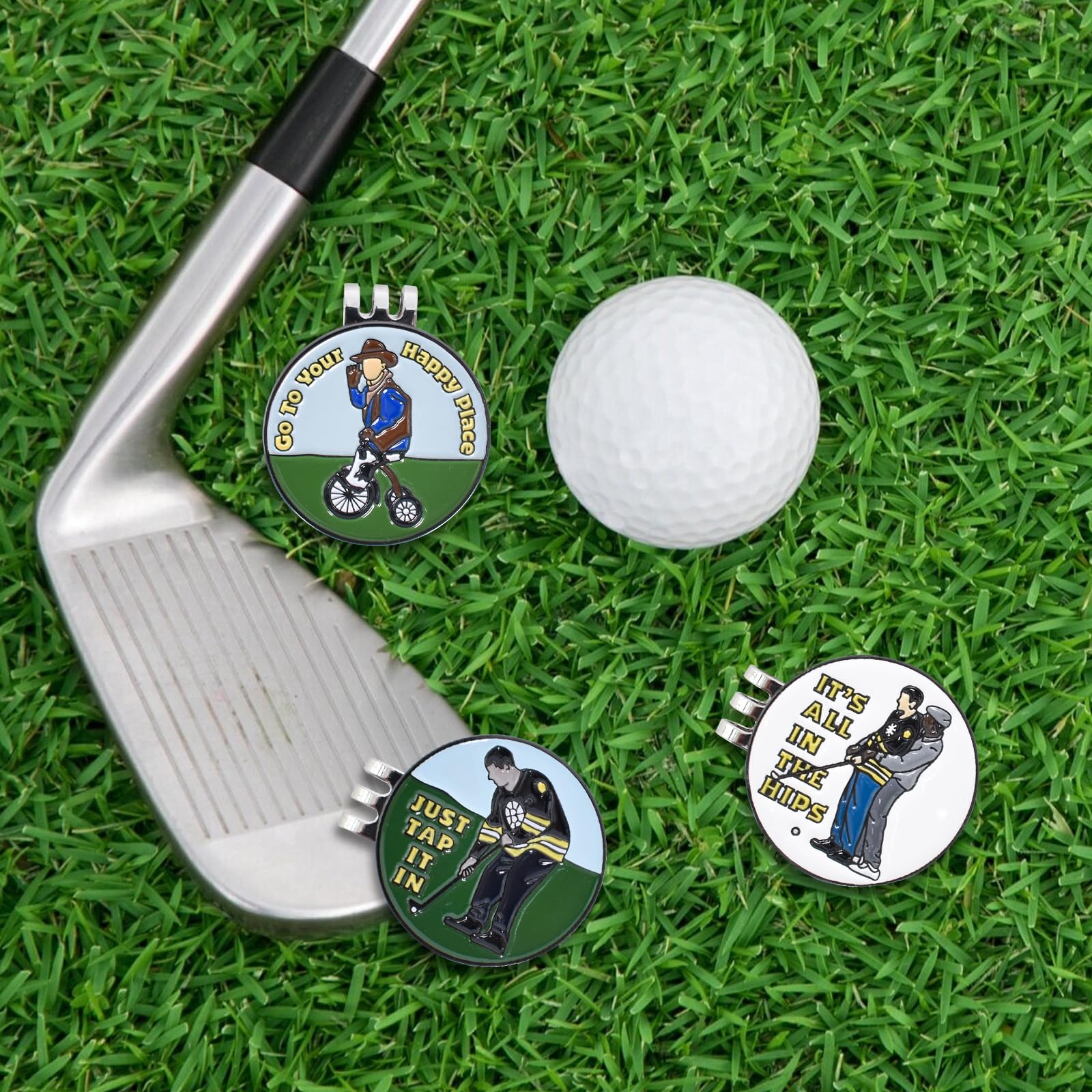 Marcador de Pelotas de Golf con Clip de Sombrero Magnético, Clip para Sombrero de Golf con Marcador de Bola Magnético, Marcador de Golf Metal Clip Magnético